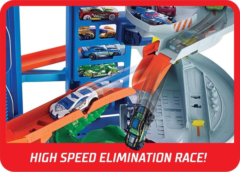 Conjunto Hot Wheels City Ultimate Garage com T-Rex - Trilhas para